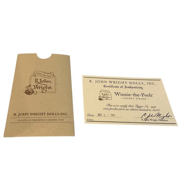 R John Wright Winnie The Pooh Pocket / Party Tigger Signed 80/100 Rare Subset - Picture 2 of 4